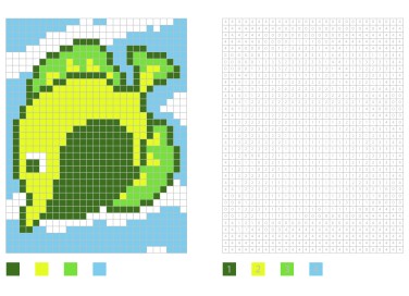pixel art pesci, pesci pixel 