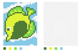 pixel art pesci, pesci pixel 