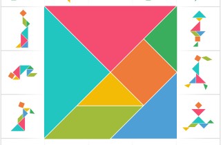 Giochi estivi per bambini, il tangram per inventare le figure con fantasia