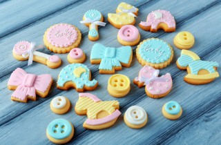 Biscotti per il Battesimo decorati con la pasta di zucchero, 10 idee