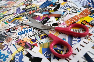 Come rivestire gli oggetti con i giornali e la colla vinilica senza grinze