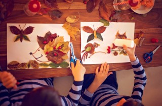 Lavoretti foglie autunnali per bambini: disegni per decorare la cameretta