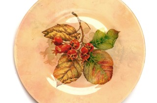 Decorazioni autunno fai da te: il piatto decorato con il decoupage