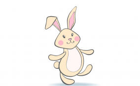 Il coniglietto pasquale da disegnare e colorare