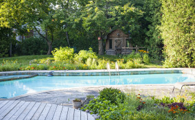 arredamento, giardino, piscina