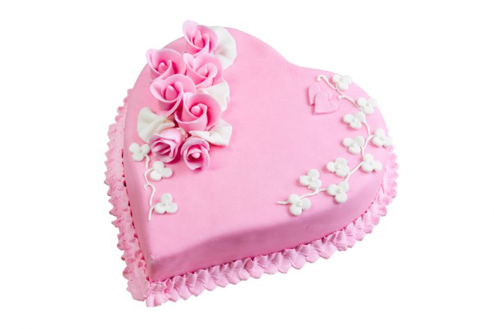 Cake design di San Valentino: cuori e fiori in pasta di zucchero