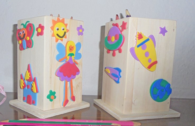Portapenne fai da te in legno, come costruirlo con facilità e decorarlo insieme ai bambini