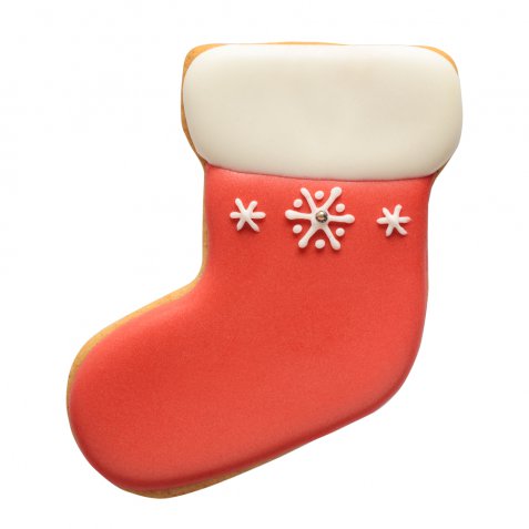 Biscotti a forma di calza della Befana, 7 decorazioni sfiziose con la pasta di zucchero e la ghiaccia reale