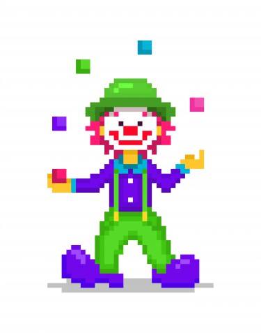 Pixel art Carnevale: 7 disegni gratis da scaricare subito