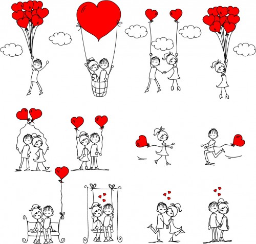 Schemi a punto catenella a tema amore: 7 disegni gratis