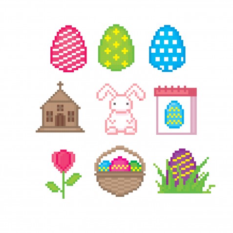 Pixel art Pasqua: 9 disegni gratis che vorrai avere subito