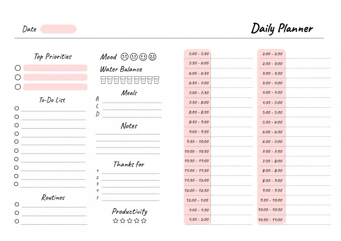 Planner Giornaliero Da Stampare Gratis 11 Modelli Per L Agenda Perfetta Donnad