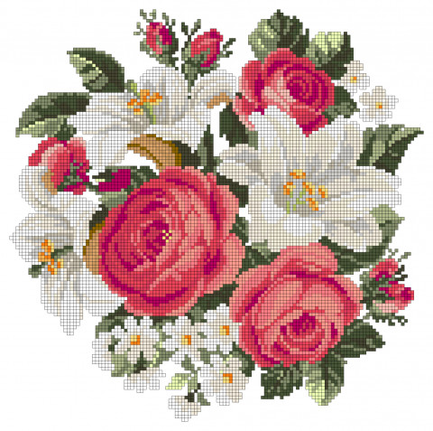 Punto croce rose: 13 schemi gratis per i ricami floreali