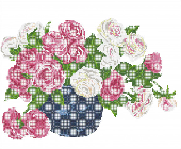 Punto croce rose: 13 schemi gratis per i ricami floreali