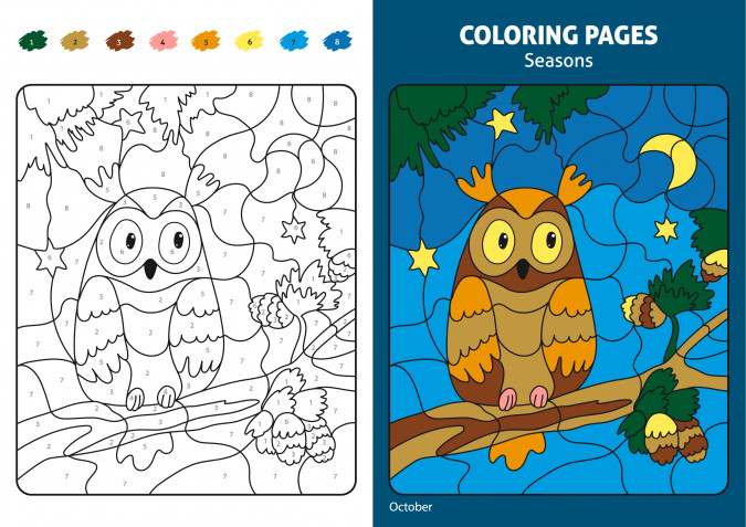 Disegni da colorare con i numeri: 9 immagini gratis da stampare