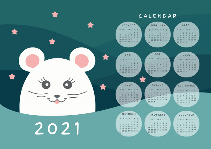 Calendario 2021 da stampare per bambini: 11 modelli gratis