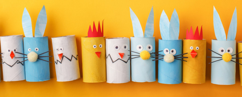 Lavoretti di Pasqua con rotoli di carta igienica: 7 idee creative