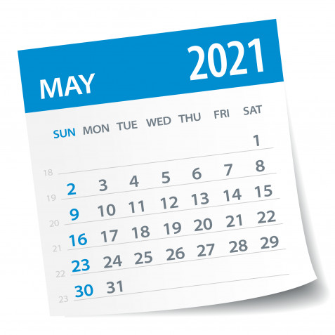 Calendario maggio 2021 da stampare: 11 modelli gratis