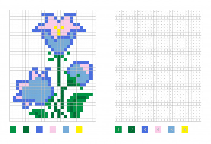 Pixel art fiori facili: 12 schemi gratis da non perdere