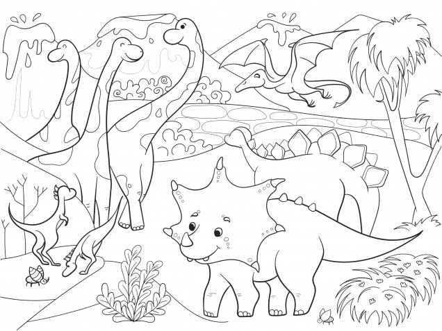 Dinosauri da colorare: 11 disegni gratis da non perdere