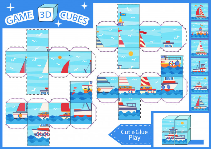 Cubi puzzle fai da te da stampare: 9 modelli gratis
