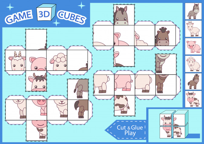 Cubi puzzle fai da te da stampare: 9 modelli gratis