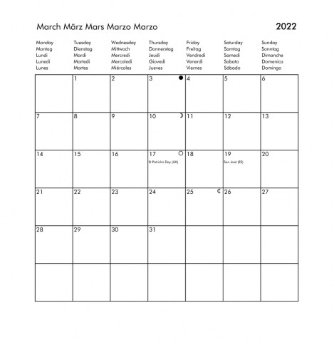 Calendario 2022 da stampare mese per mese: i modelli gratis