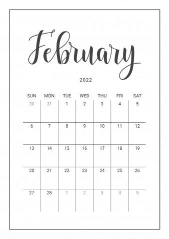 Calendario febbraio 2022 da stampare: 9 modelli gratis