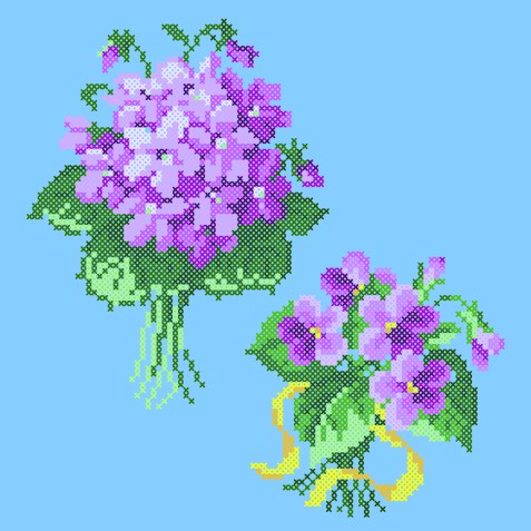 Bouquet di fiori a punto croce: 11 schemi belli da scaricare gratis