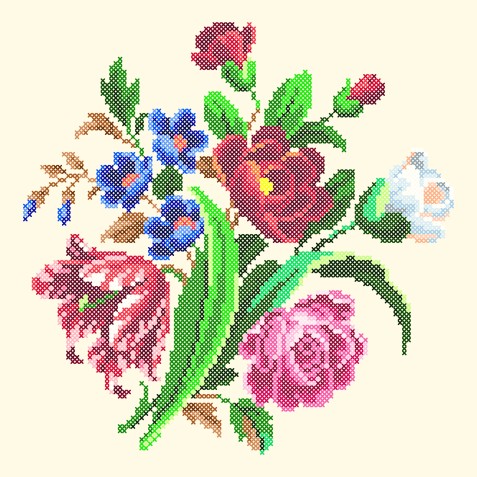 Bouquet di fiori a punto croce: 11 schemi belli da scaricare gratis