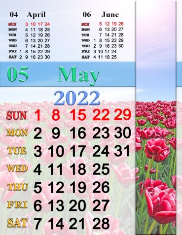 Calendario maggio 2022 da stampare: 9 modelli gratis