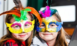 maschere di Carnevale, bambini, lavoretti