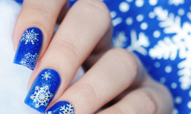 nail art, fiocchi di neve, decorazione unghie