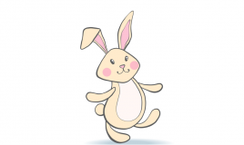 Il coniglietto pasquale da disegnare e colorare