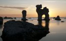 isola, Gotland, bella, affascinante notte alba viaggi