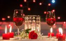 cena romantica, lume candela, tavola