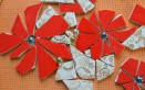 riciclare pezzi di ceramica, come fare mosaico