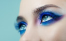 trucco occhi, blu elettrico, make-up da sera