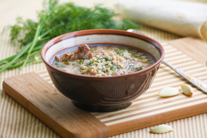 minestra zuppa riso polmone vitello brodo