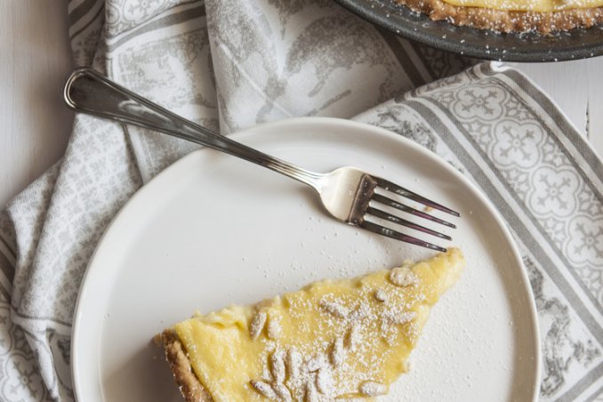 torta crostata crema pinoli pasta frolla