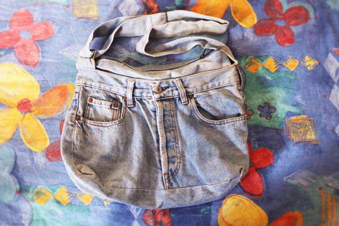 cucito creativo borse, borse jeans riciclati