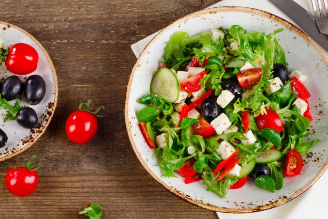 insalata mediterranea, ricetta, feta olive