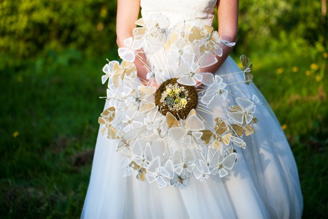 bouquet sposa originali, bouquet sposa senza fiori