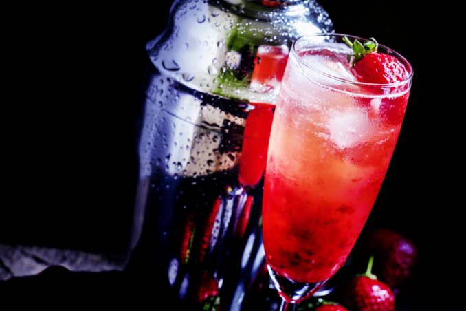 strawberry bellini, cocktail, ricette San Valentino