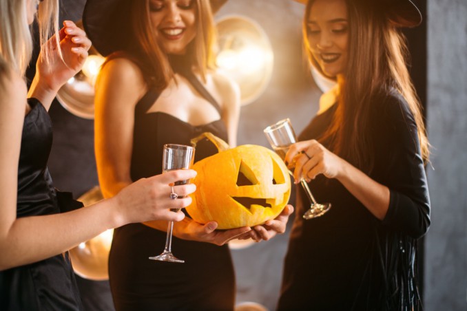 festa, halloween, adulti