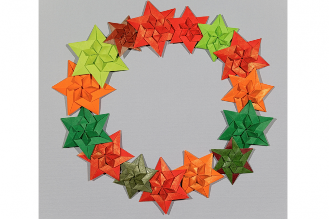 Stella Di Natale Origami Istruzioni.Ghirlanda Natalizia Origami Il Tutorial Donnad