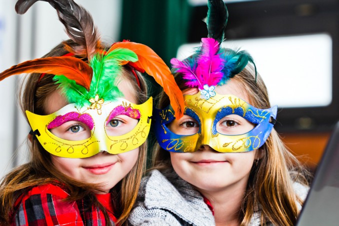 maschere di Carnevale, bambini, lavoretti