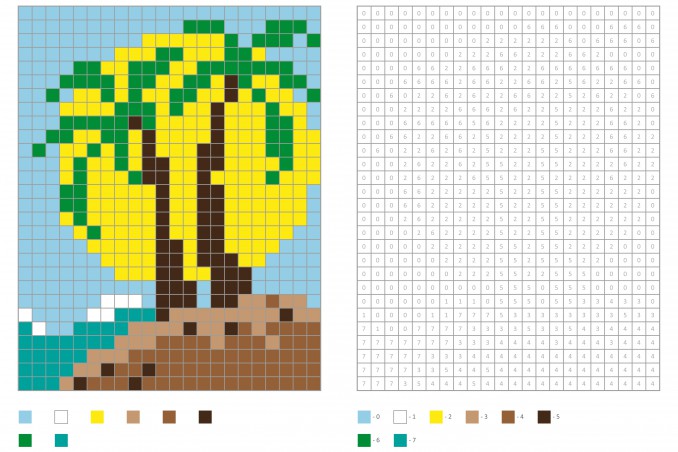 pixel art estate, schemi pixel art, pixel art codici