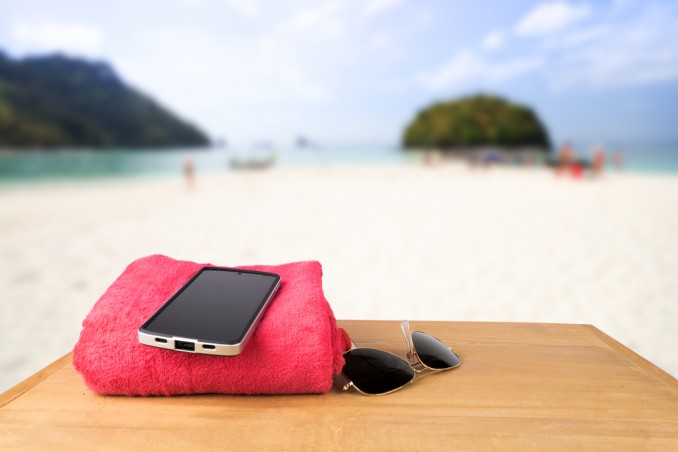 Telefono in spiaggia