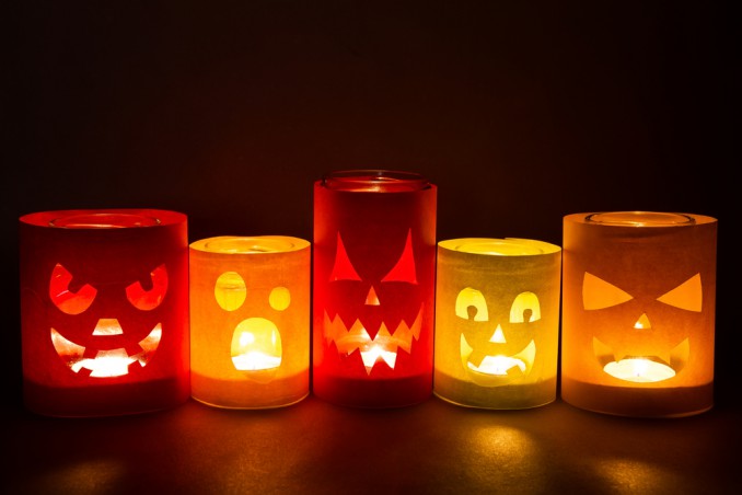 decorazioni halloween, lampada halloween, lanterna halloween, decoupage halloween 